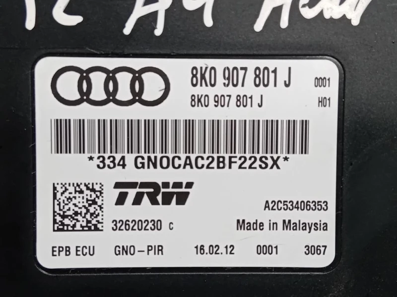Centralina Freno A MANO 8K0 907 801 J Audi A4 8K2 2012
