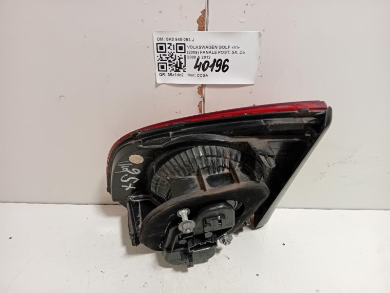Fanale POST SX 5K0 945 093 J Volkswagen GOLF VI 2009