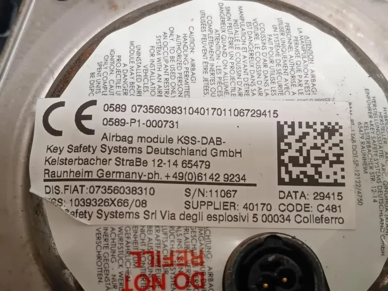 Air-bag Guidatore 07356038310 Jeep Renegade 2015