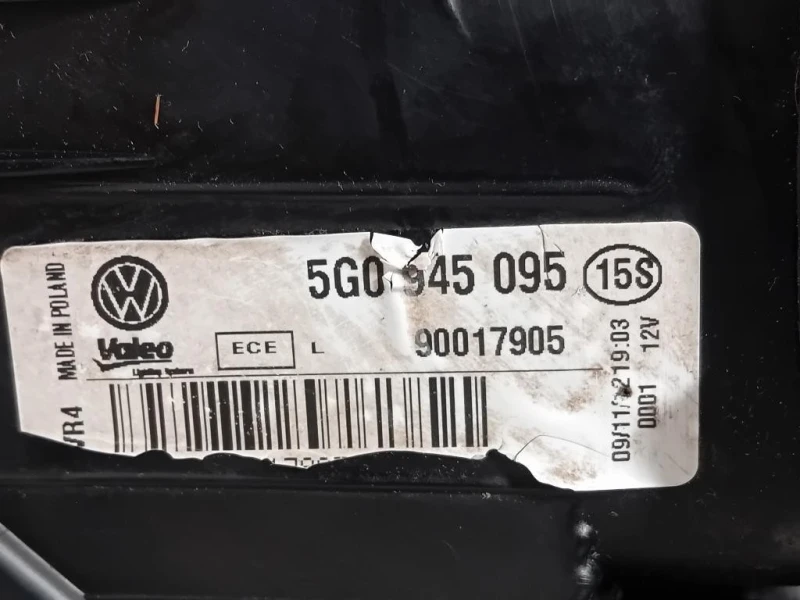 Fanale POST SX 5G0945095 Volkswagen GOLF VII 2013