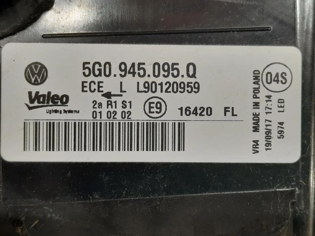 Fanale POST SX 5G0945095Q Volkswagen GOLF VII 2017
