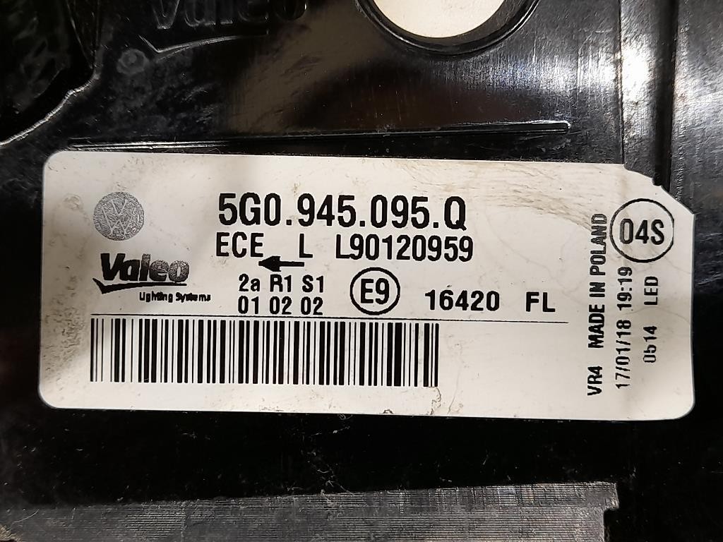 Fanale POST SX 5G0945095Q Volkswagen GOLF VII 2017