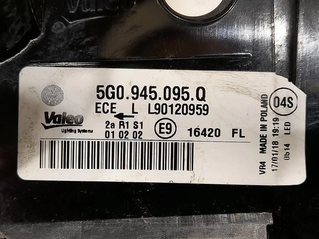 Fanale POST SX 5G0945095Q Volkswagen GOLF VII 2017