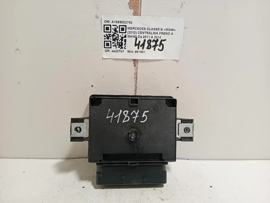 Centralina Freno A MANO A1669002700 Mercedes Classe B W246 2012