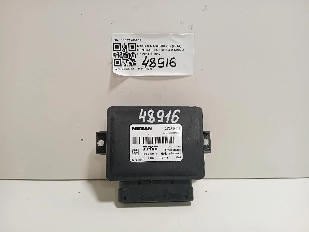 Centralina Freno A MANO 36032 4BA0A Nissan Qashqai II 2014