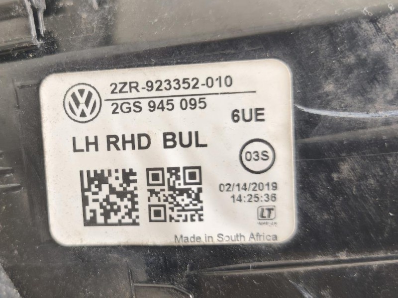 Fanale POST SX 2GS945095 Volkswagen POLO VII 2017