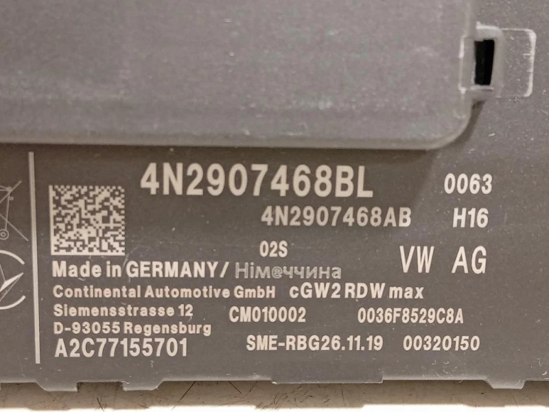 Centralina Gateway 4N2 907 468 BL CENTRALINA COMFORT Audi A6 4GD Avant 2016