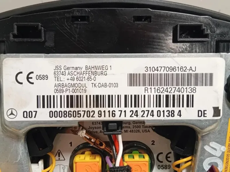 Air-bag Guidatore 0589-P1-001019 Mercedes Classe C W204 2007