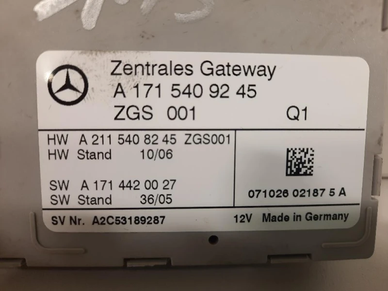 Centralina Gateway A1715405045 Mercedes Classe SLK R171 2004