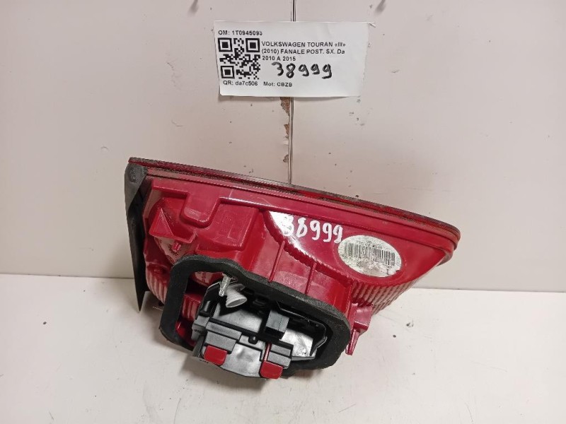 Fanale POST SX 1T0945093 Volkswagen Touran III 2010