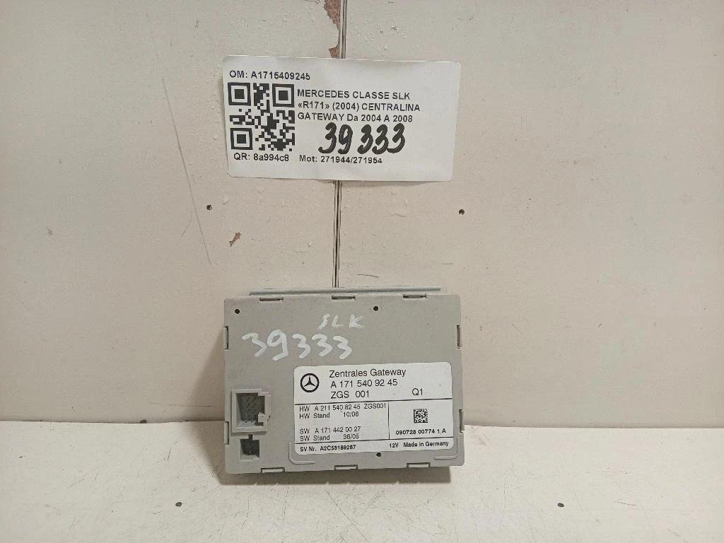 Centralina Gateway A1715409245 Mercedes Classe SLK R171 2004