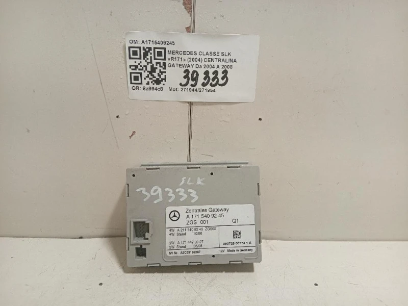 Centralina Gateway A1715409245 Mercedes Classe SLK R171 2004
