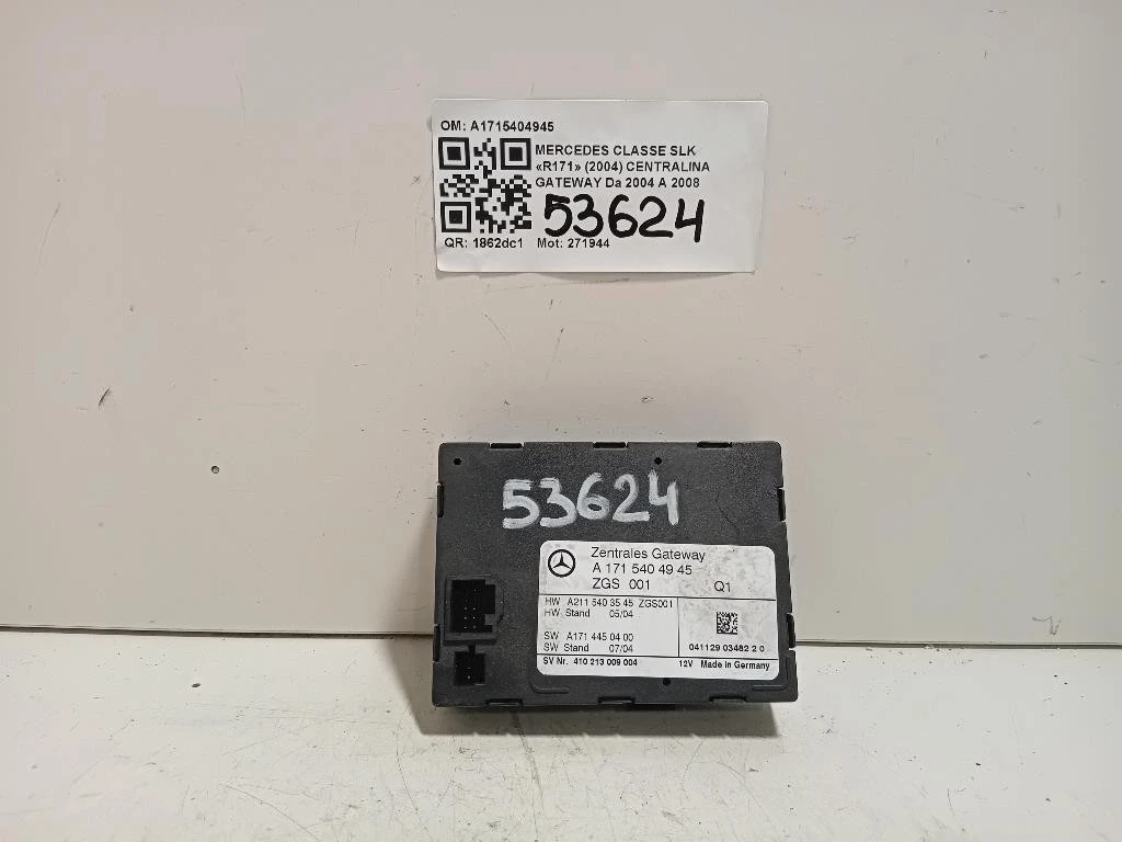 Centralina Gateway A1715404945 Mercedes Classe SLK R171 2004