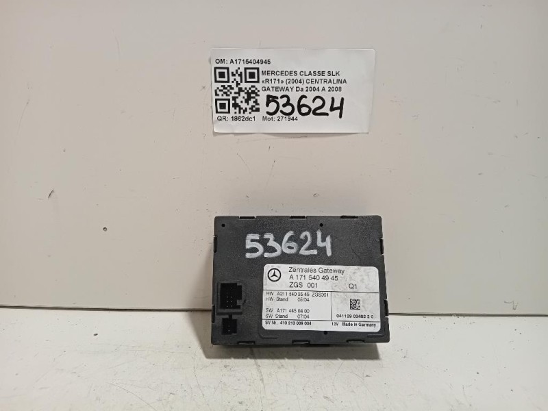 Centralina Gateway A1715404945 Mercedes Classe SLK R171 2004
