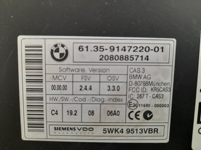 Centralina Immobilizer 61359147220 Bmw Serie 3 E90 Berlina 2005