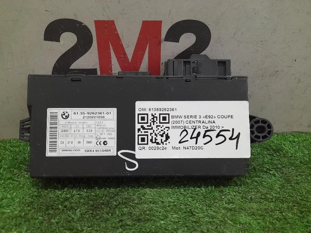Centralina Immobilizer 61359262361 Bmw Serie 3 E92 Coupe 2007
