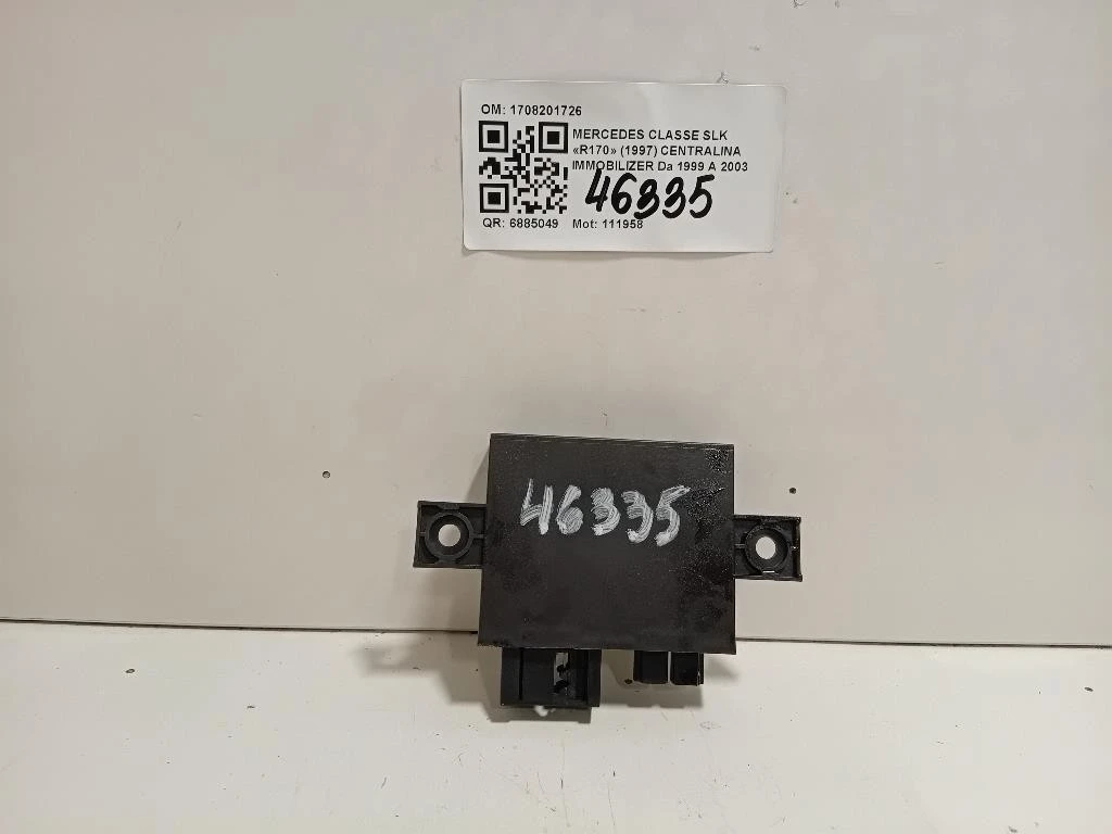 Centralina Immobilizer 1708201726 Mercedes Classe SLK R170 1997