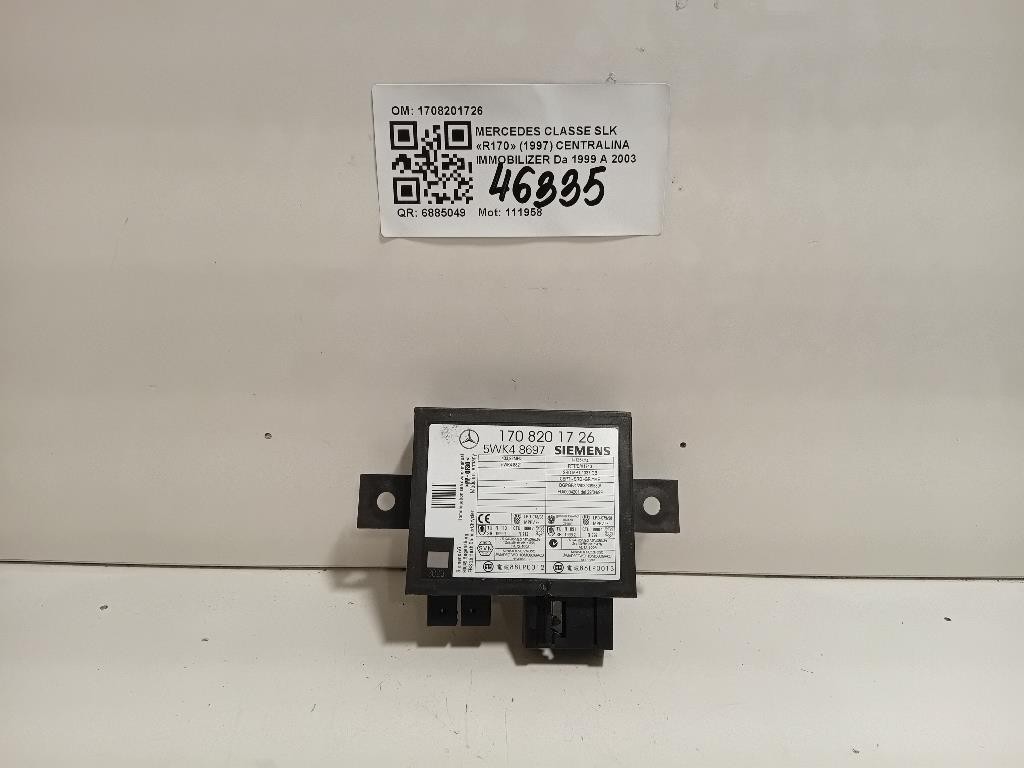 Centralina Immobilizer 1708201726 Mercedes Classe SLK R170 1997