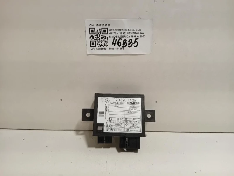 Centralina Immobilizer 1708201726 Mercedes Classe SLK R170 1997