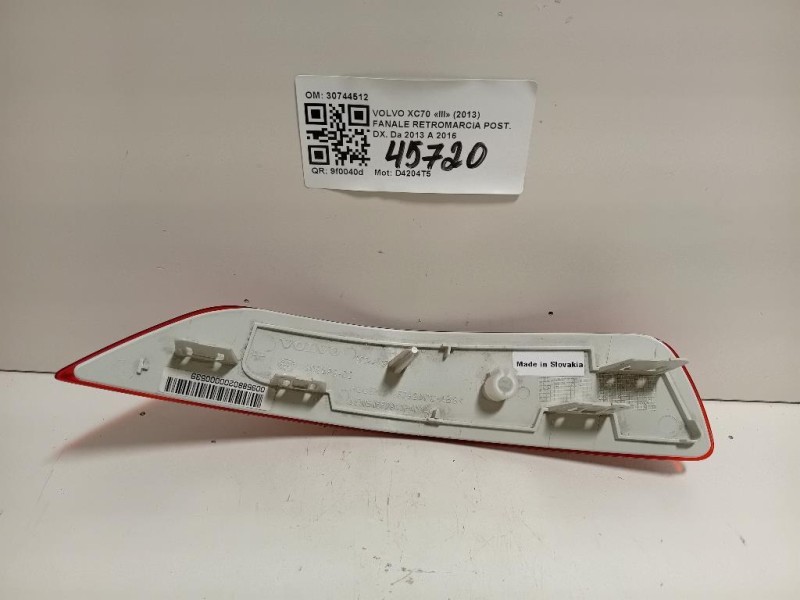 Fanale Retromarcia POST DX 30744512 Volvo XC70 III 2013