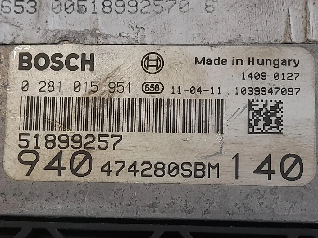 Centralina Iniezione 940474280SBM Alfa Romeo Giulietta 2010