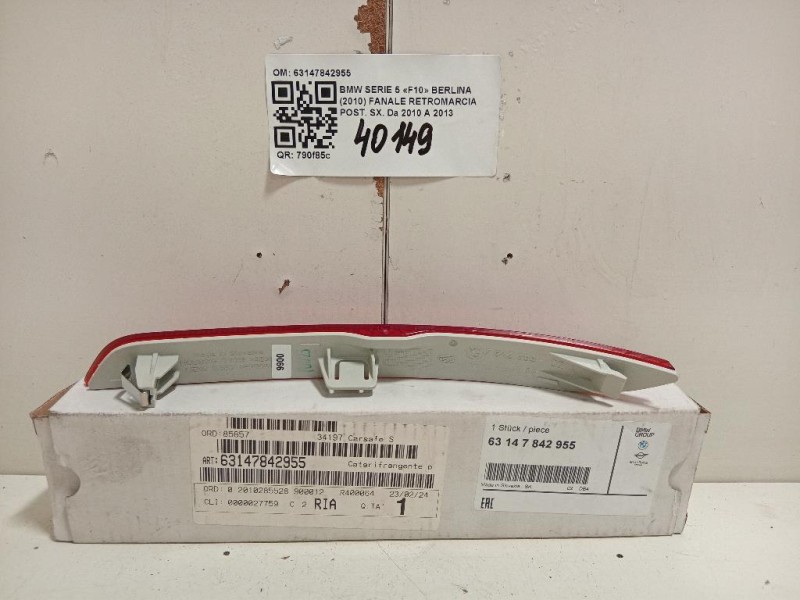 Fanale Retromarcia POST SX 63147842955 Bmw Serie 5 F10 Berlina 2010