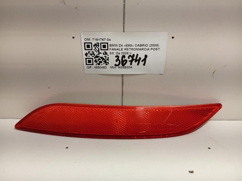 Fanale Retromarcia POST SX 7191767 Bmw Z4 E89 Cabrio 2009