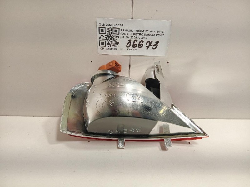 Fanale Retromarcia POST SX 265855907R Renault Mégane IV 2016