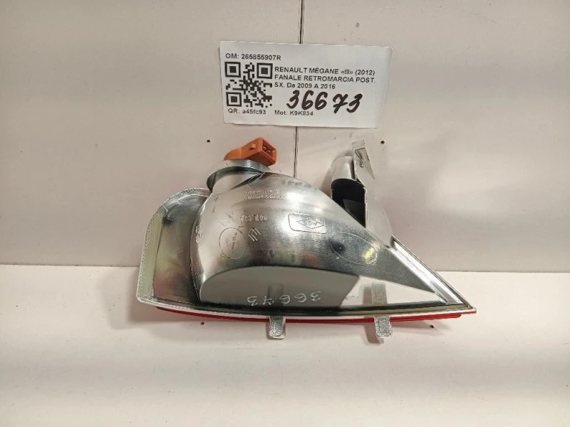Fanale Retromarcia POST SX 265855907R Renault Mégane IV 2016