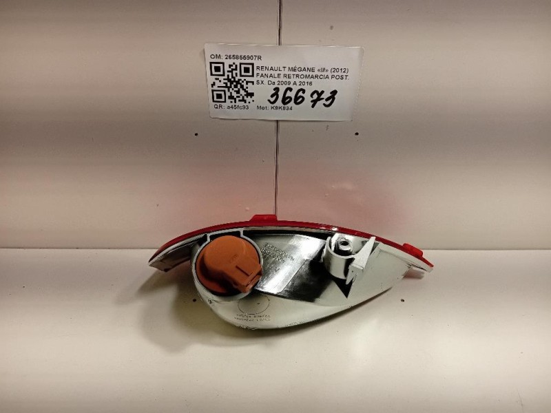 Fanale Retromarcia POST SX 265855907R Renault Mégane IV 2016