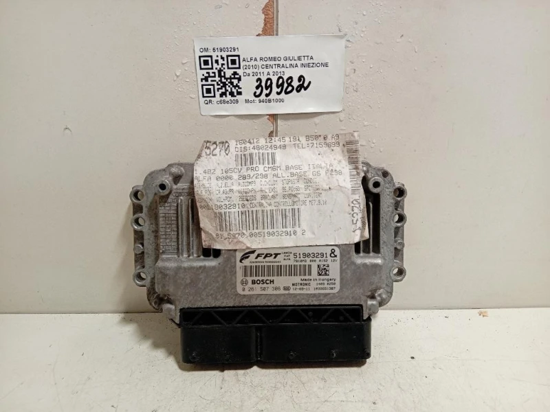 Centralina Iniezione 51903291 Alfa Romeo Giulietta 2010