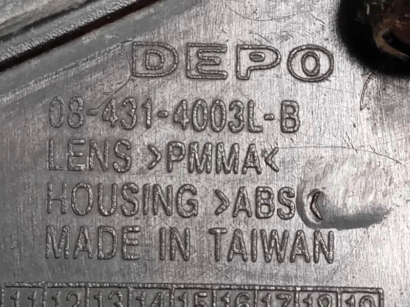 Fanale Retronebbia POST 08-431-4003L Ford Fiesta VI 2008