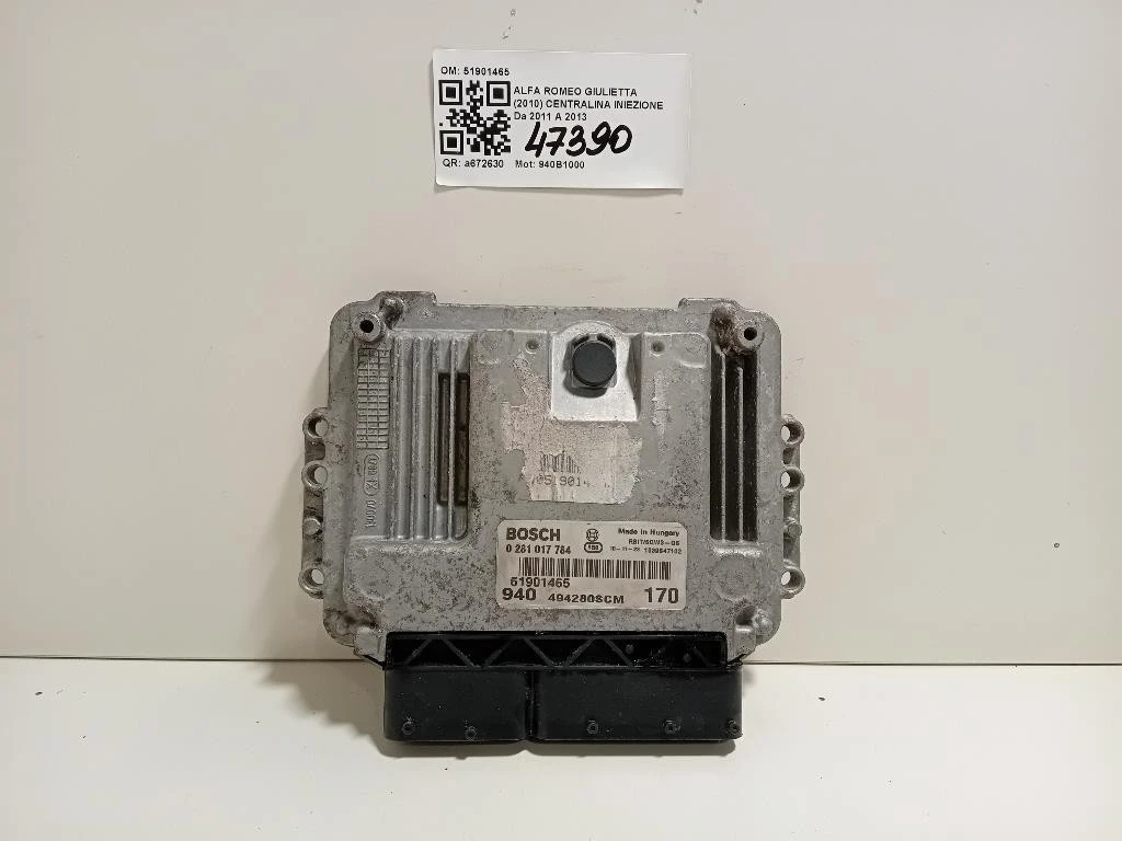 Centralina Iniezione 51901465 Alfa Romeo Giulietta 2010