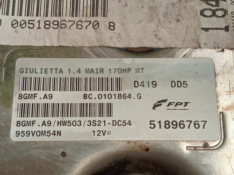 Centralina Iniezione 51896767 Alfa Romeo Giulietta 2010