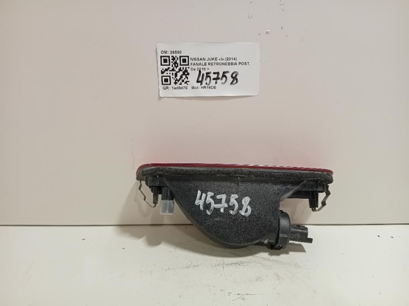 Fanale Retronebbia POST 26580 Nissan JUKE I 2014