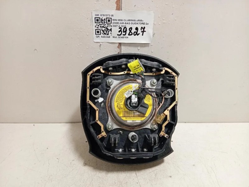 Air-bag Guidatore 6791372 05 Mini MINI Clubman R55 2008
