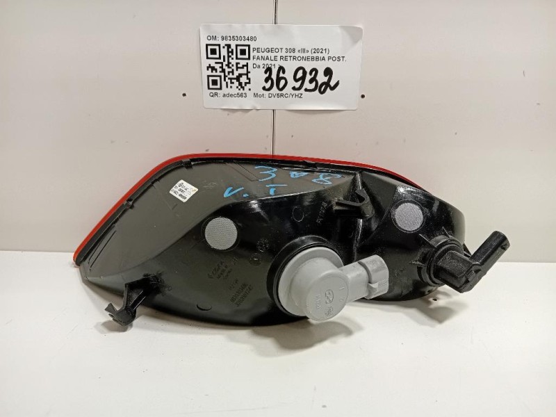 Fanale Retronebbia POST 9835303480 Peugeot 308 III 2021
