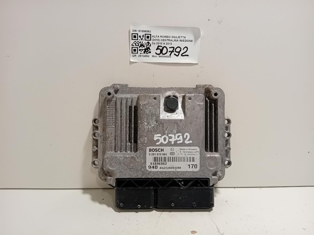 Centralina Iniezione 51896962 Alfa Romeo Giulietta 2010