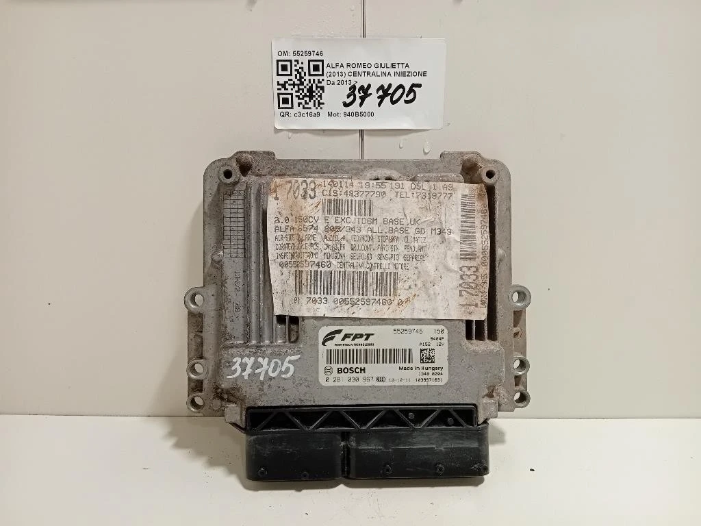 Centralina Iniezione 55259746 Alfa Romeo Giulietta 2013