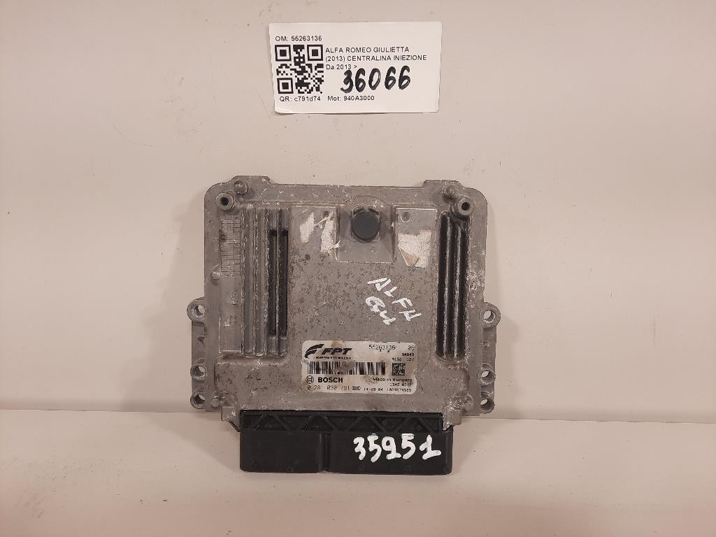 Centralina Iniezione 55263136 Alfa Romeo Giulietta 2013
