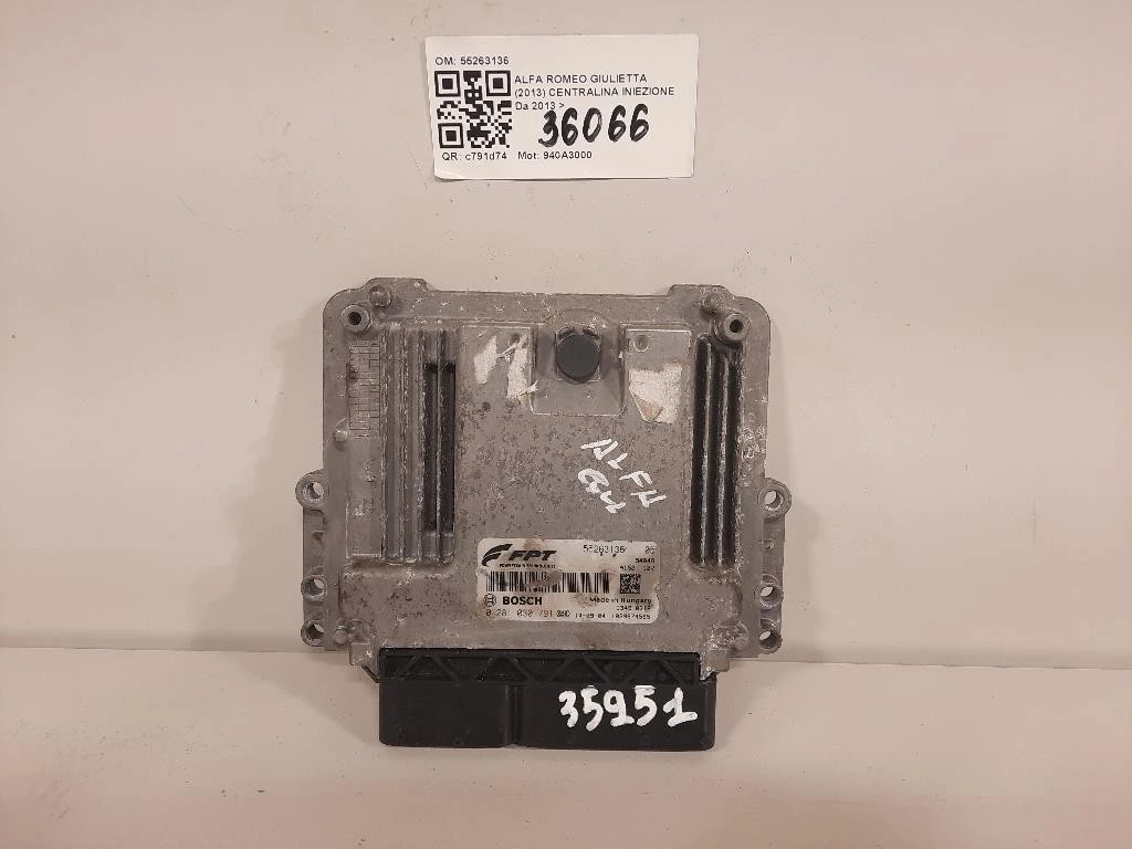 Centralina Iniezione 55263136 Alfa Romeo Giulietta 2013