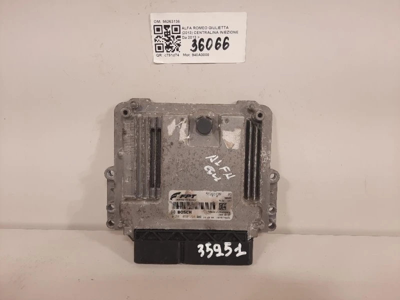 Centralina Iniezione 55263136 Alfa Romeo Giulietta 2013