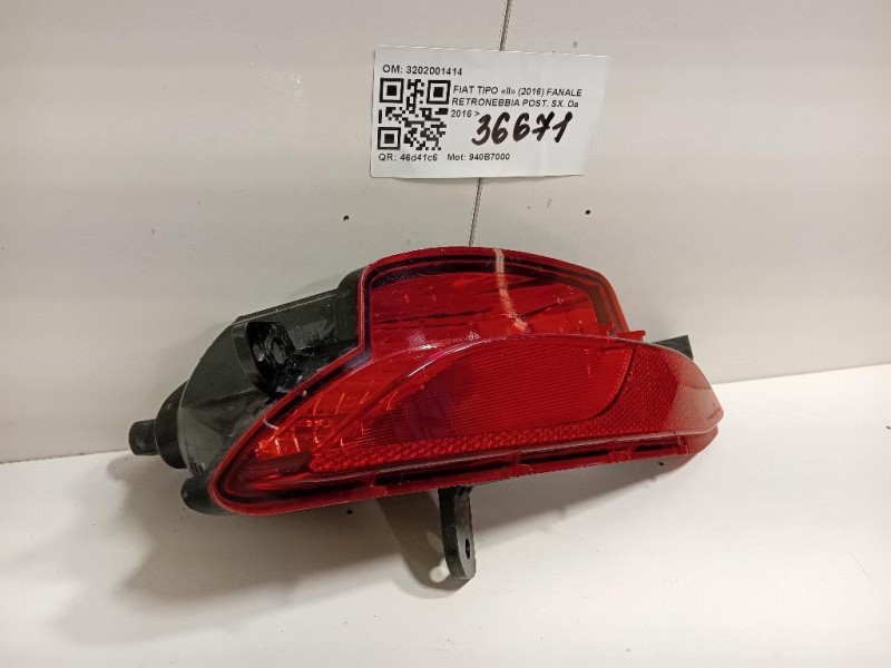 Fanale Retronebbia POST SX 3202001414 Fiat TIPO II 2016