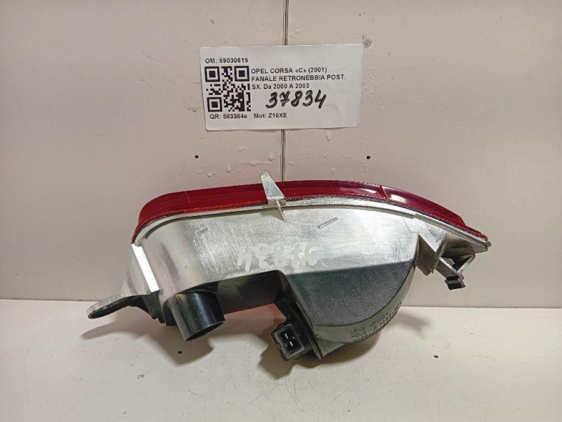 Fanale Retronebbia POST SX 89030619 Opel Corsa C 2001