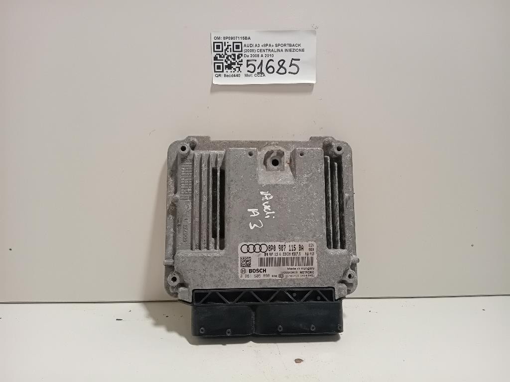 Centralina Iniezione 8P0907115BA Audi A3 8PA Sportback 2008