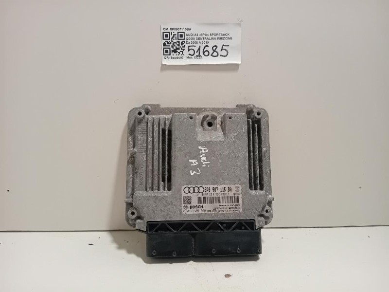 Centralina Iniezione 8P0907115BA Audi A3 8PA Sportback 2008