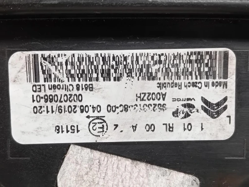 Fanalino Completo ANT SX 9823313080 Citroen C3 III 2016