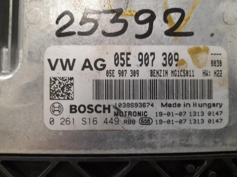 Centralina Iniezione 05E906018AL 05E907309 Audi A3 8VF Sportback 2016