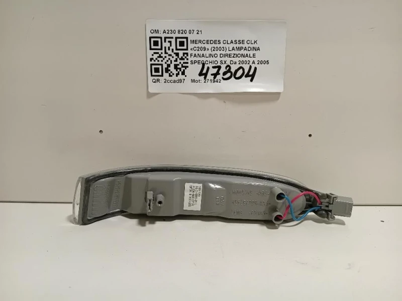 Fanalino Direzionale Specchio ANT SX A230 820 07 21 Mercedes Classe CLK C209 2003