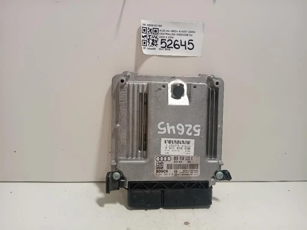 Centralina Iniezione 8E0910115K Audi A4 8ED Avant 2005